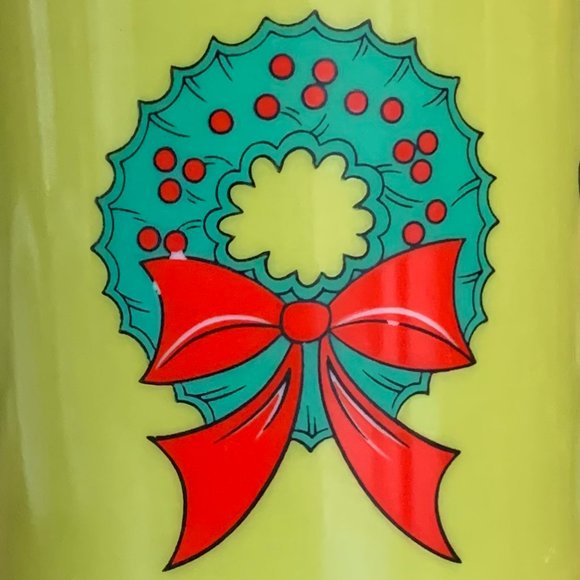 VTG Inarco MCM Santa Mugs Christmas Wreaths Mid Century Pedestal Lot 3 - Picture 7 of 10